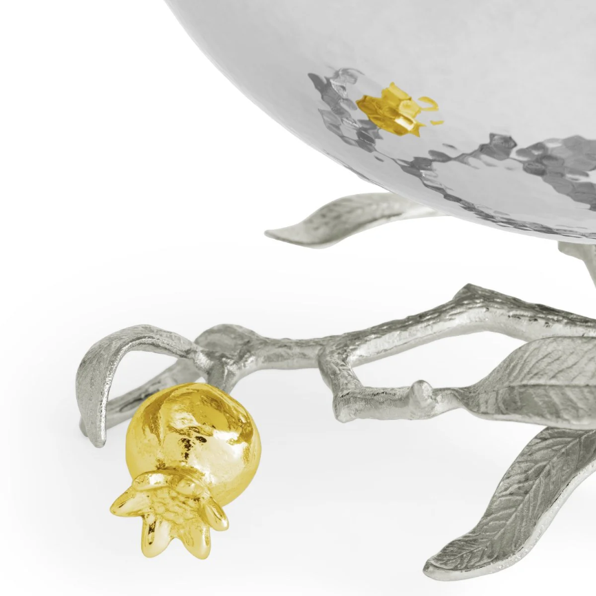 Pomegranate Silver & Gold Small Bowl