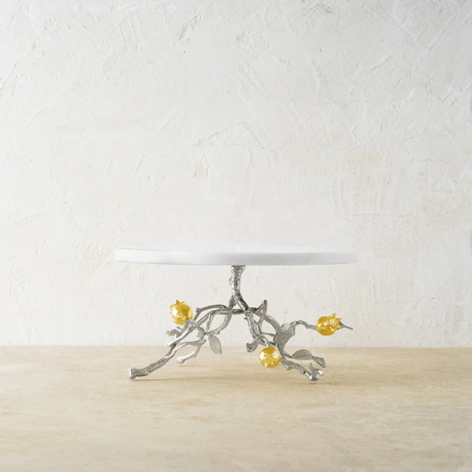 Pomegranate Silver & Gold Cake Stand
