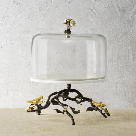 Lovebirds Cake Stand with Dome