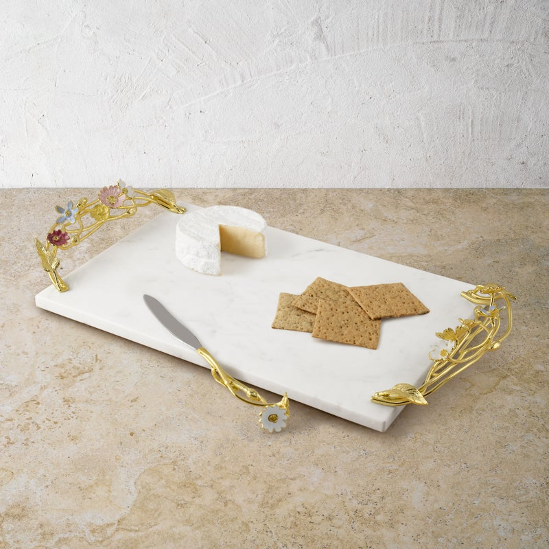 Wildflowers Cheese Board with Knife