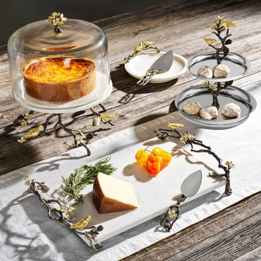 Lovebirds Cake Stand with Dome