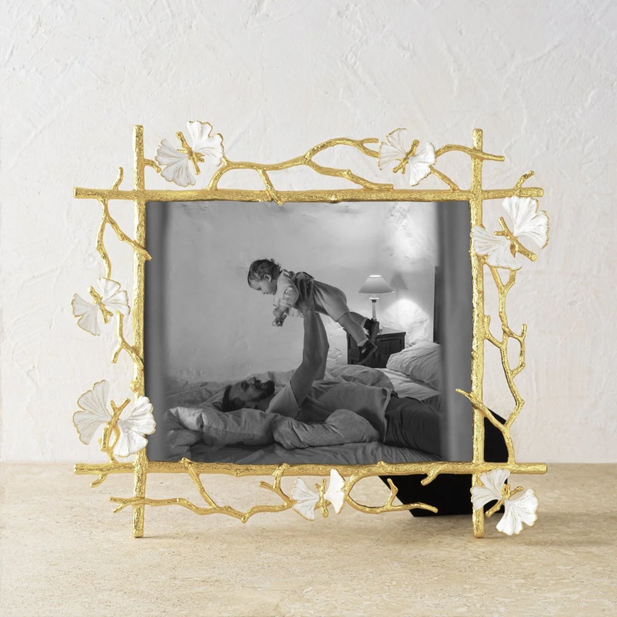 Butterfly Ginkgo Gold Frame