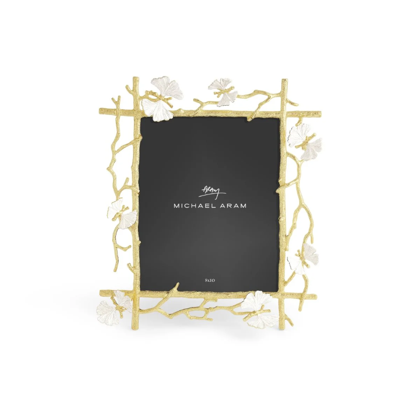 Butterfly Ginkgo Gold Frame
