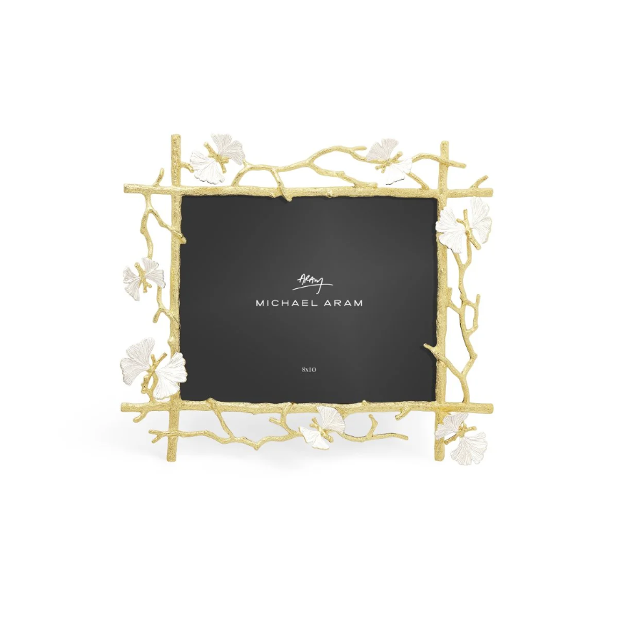 Butterfly Ginkgo Gold Frame