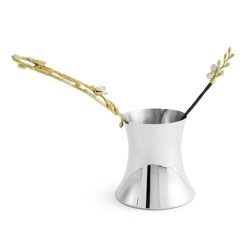 Orchid Coffee Pot with Spoon