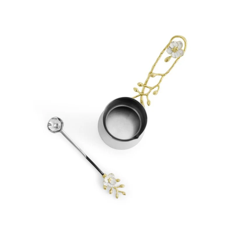 Orchid Coffee Pot with Spoon