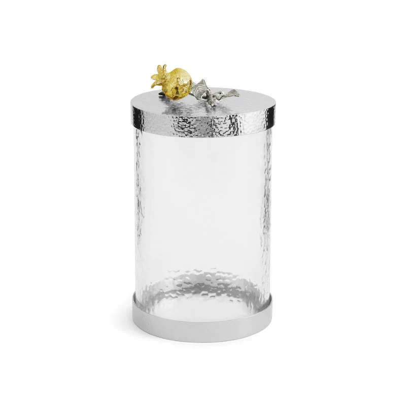 Pomegranate Silver & Gold Canisters