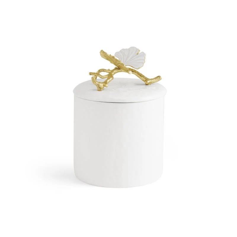 Butterfly Ginkgo Gold Porcelain Canister
