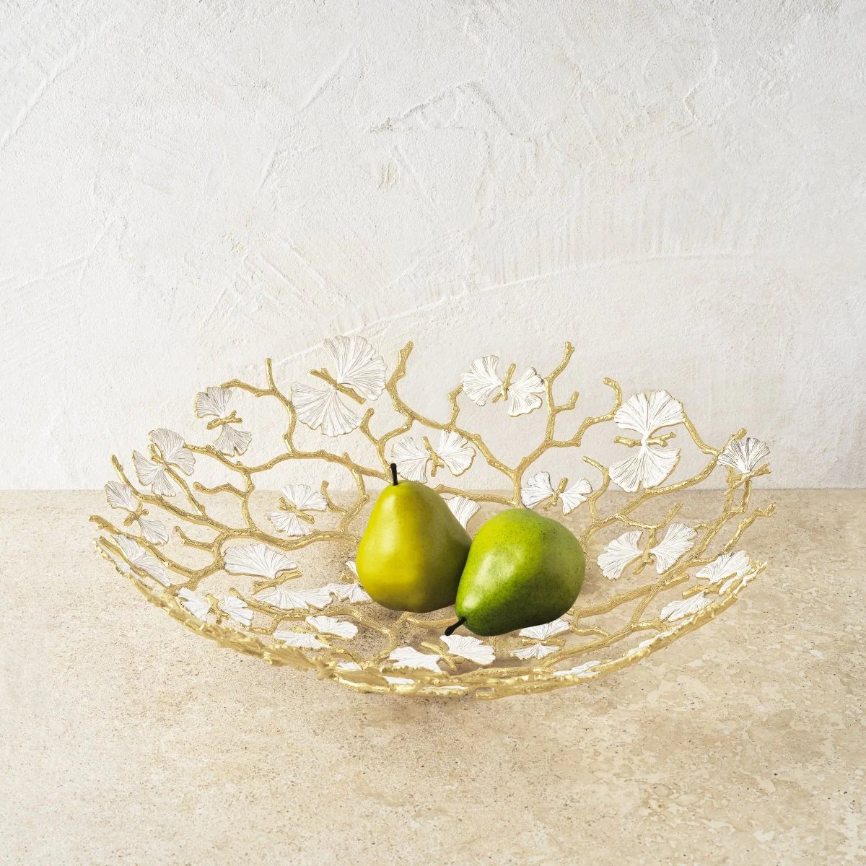 Butterfly Ginkgo Gold Centerpiece Platter