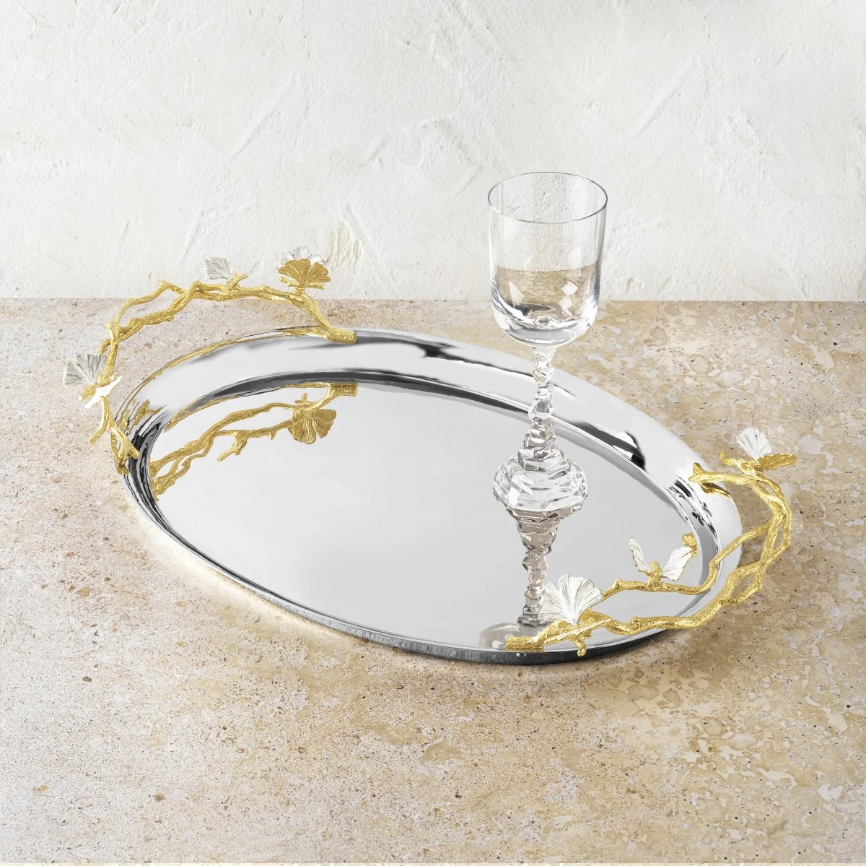 Butterfly Ginkgo Gold Tray