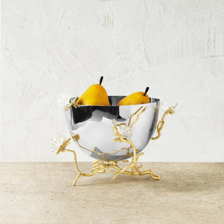 Butterfly Ginkgo Gold Bowl