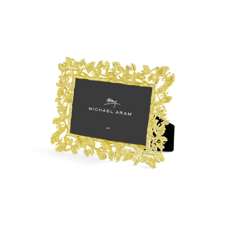 Butterfly Ginkgo Gold Sculpted Frame 4x6
