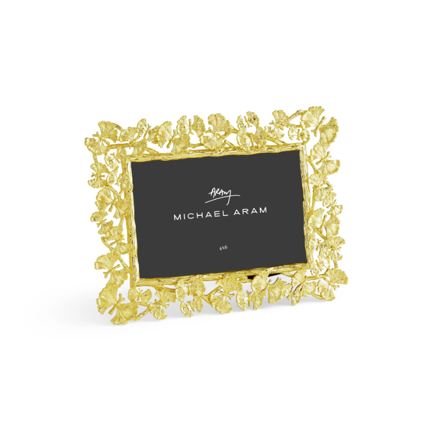 Butterfly Ginkgo Gold Sculpted Frame 4x6