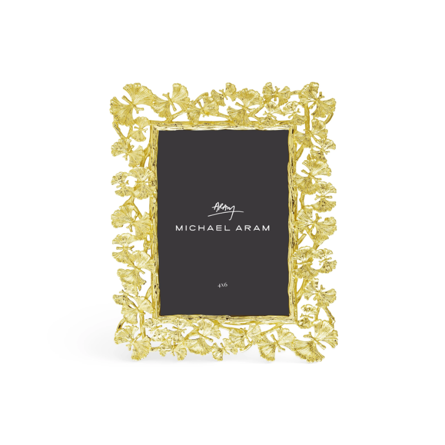 Butterfly Ginkgo Gold Sculpted Frame 4x6