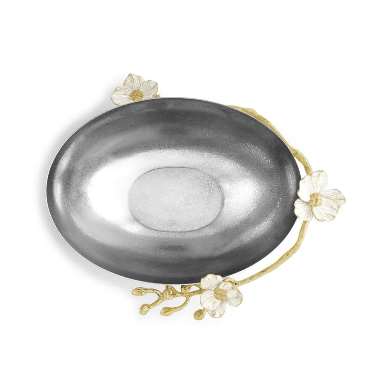 Orchid Low Oval Bowl