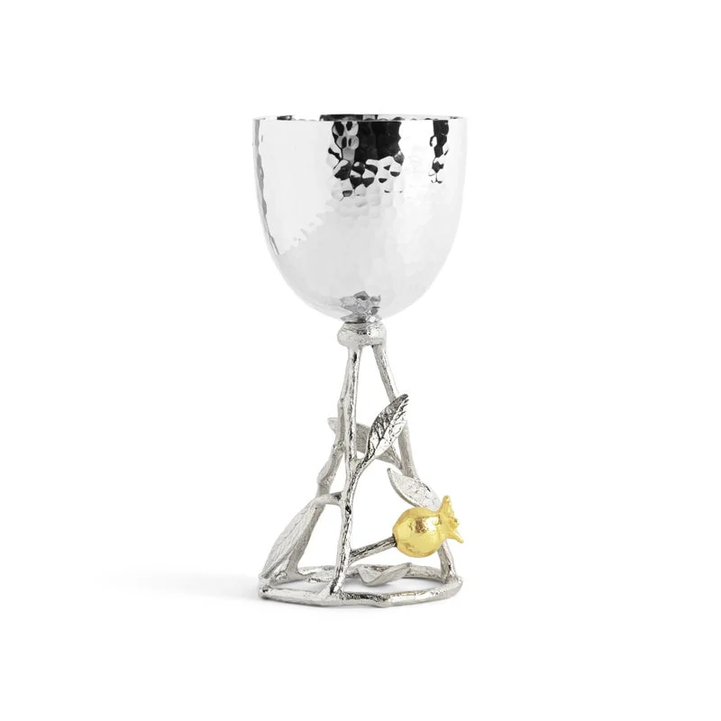 Pomegranate Silver & Gold Kiddish Cup
