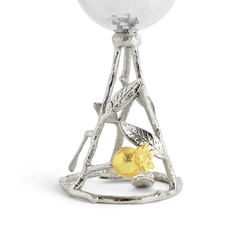 Pomegranate Silver & Gold Kiddish Cup