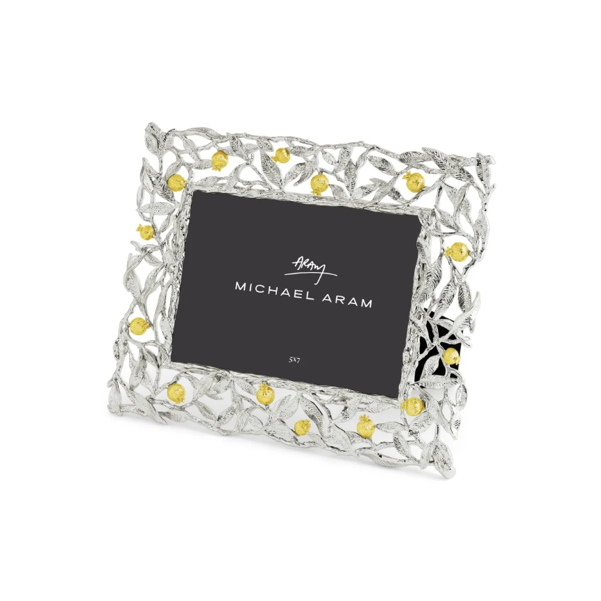 Pomegranate Silver & Gold 5x7 Frame