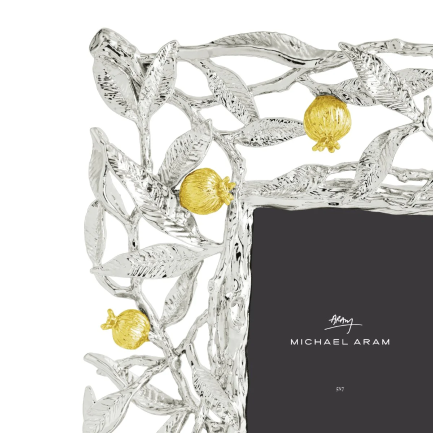 Pomegranate Silver & Gold 5x7 Frame