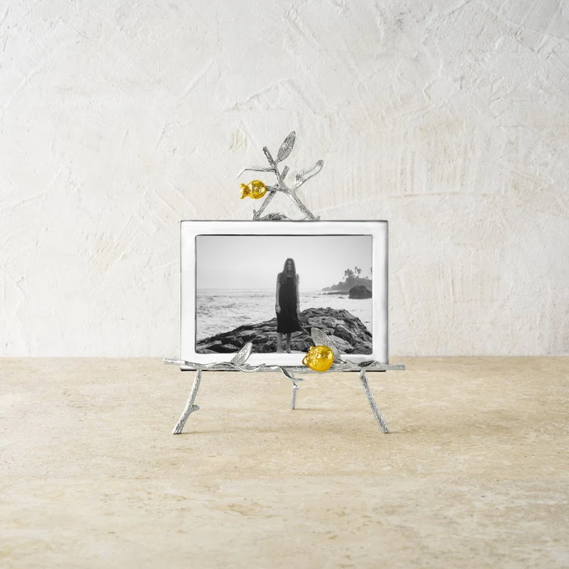 Pomegranate Silver & Gold Easel Frame