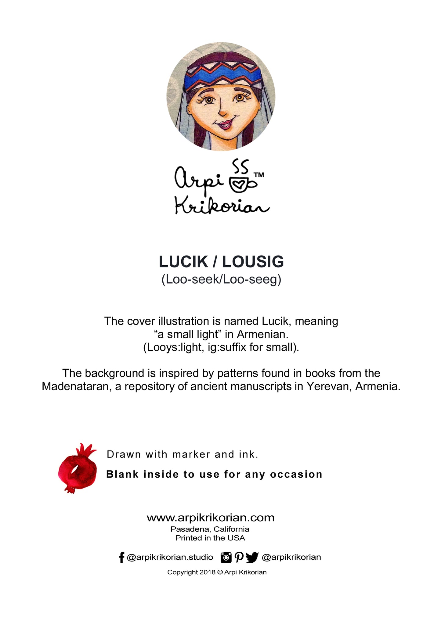 Lucik Greeting Card