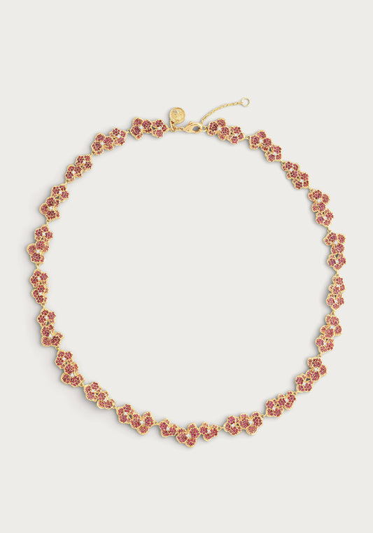 Orchid Pink Pavé Necklace