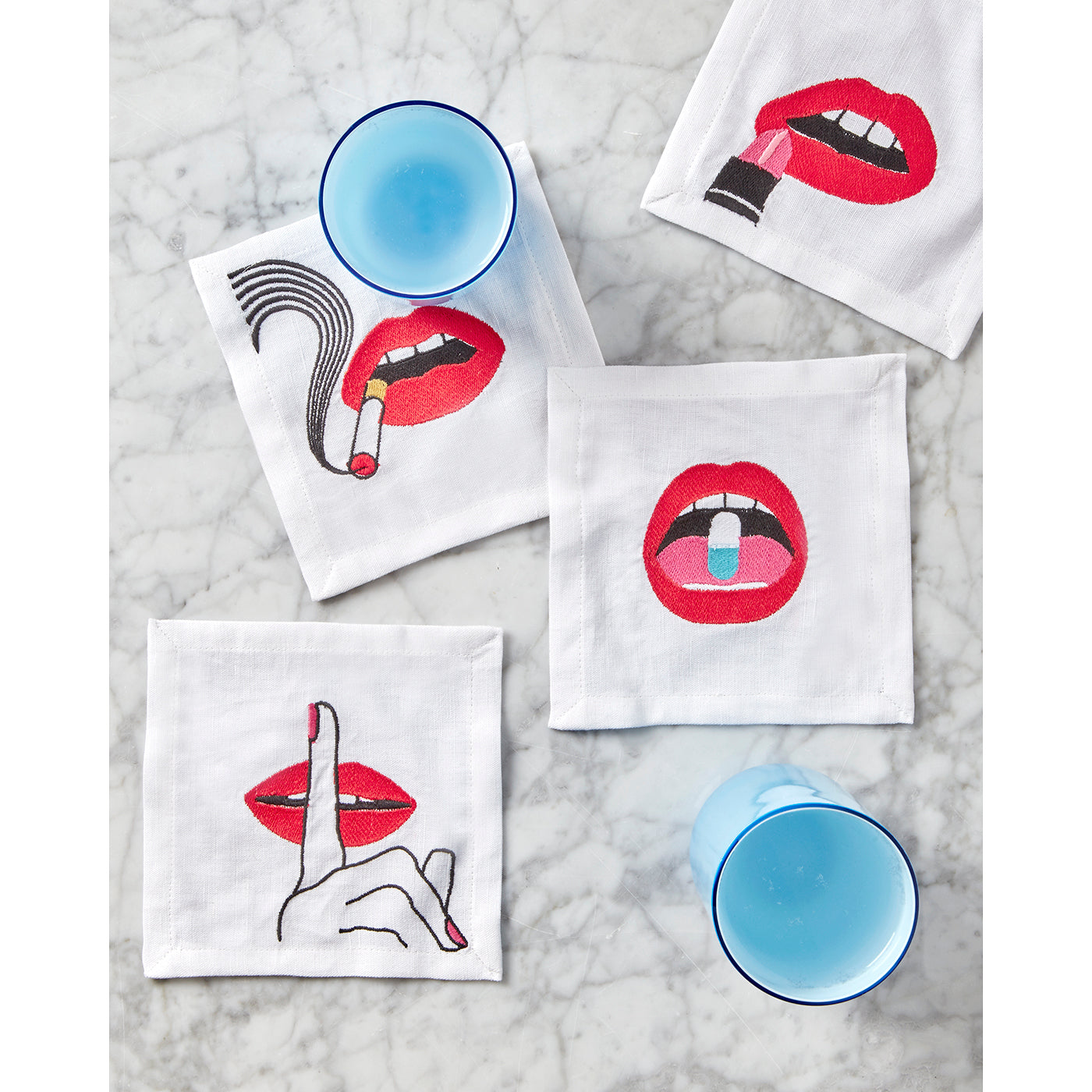 Lips Cocktail Napkins