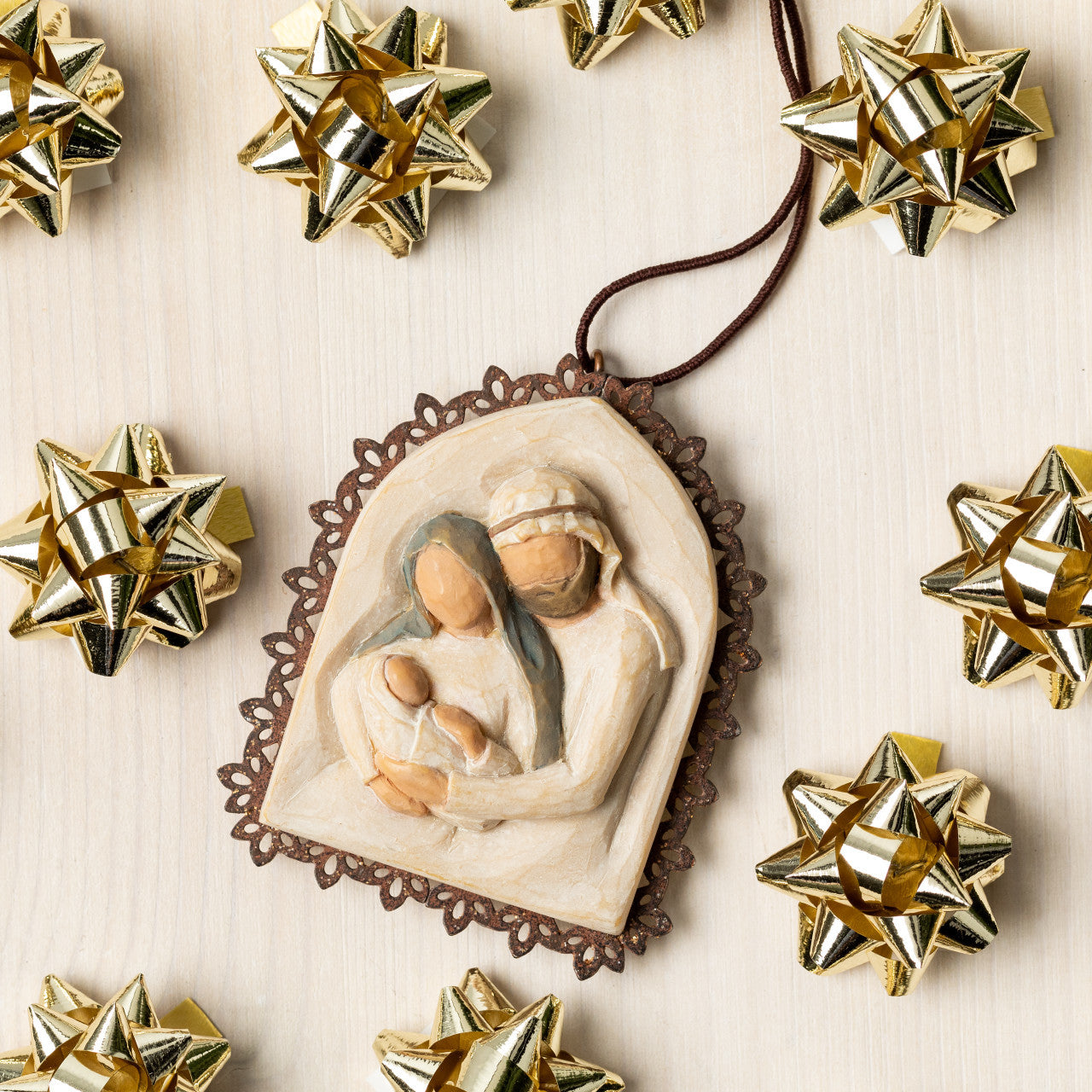 Holy Family Metal-edged Ornament
