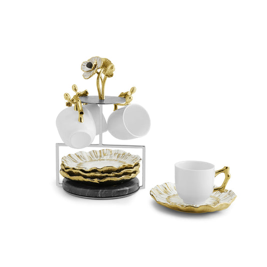 Anemone Demitasse Set - Set w/ Stand