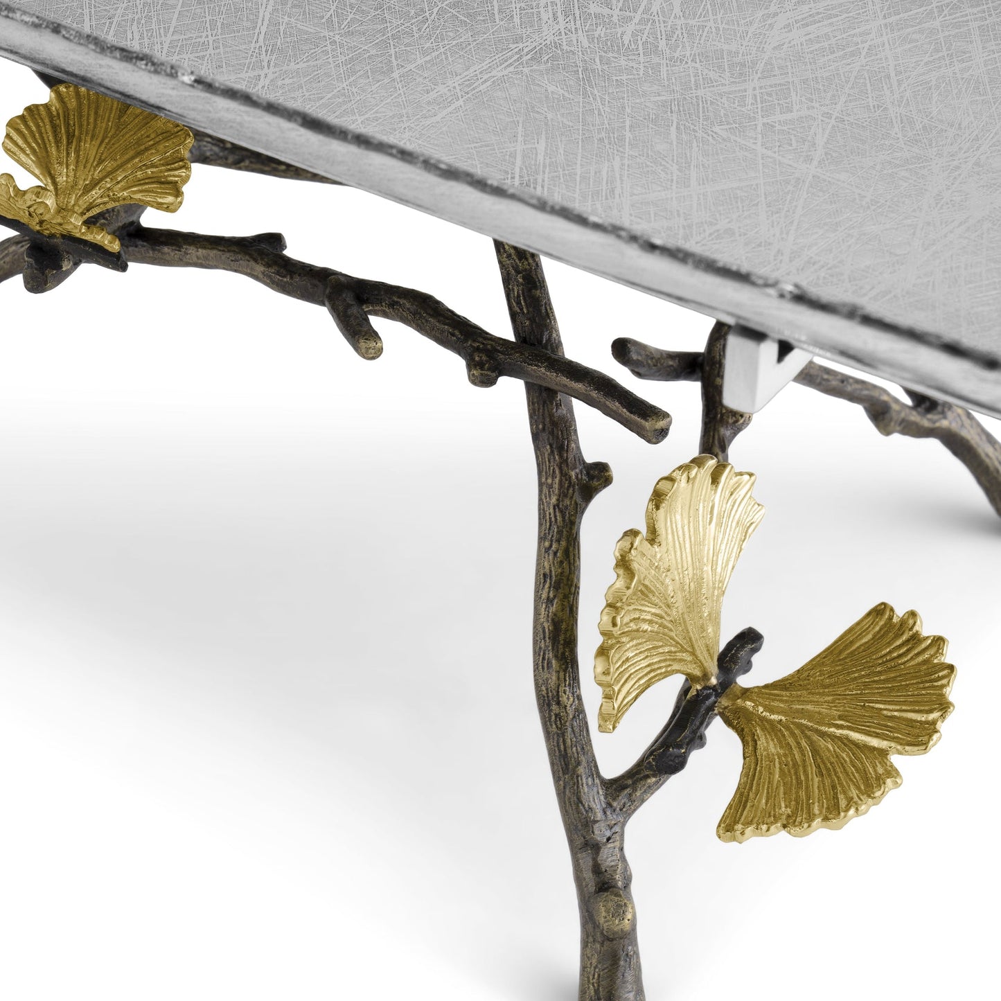 Butterfly Ginkgo Footed Tray