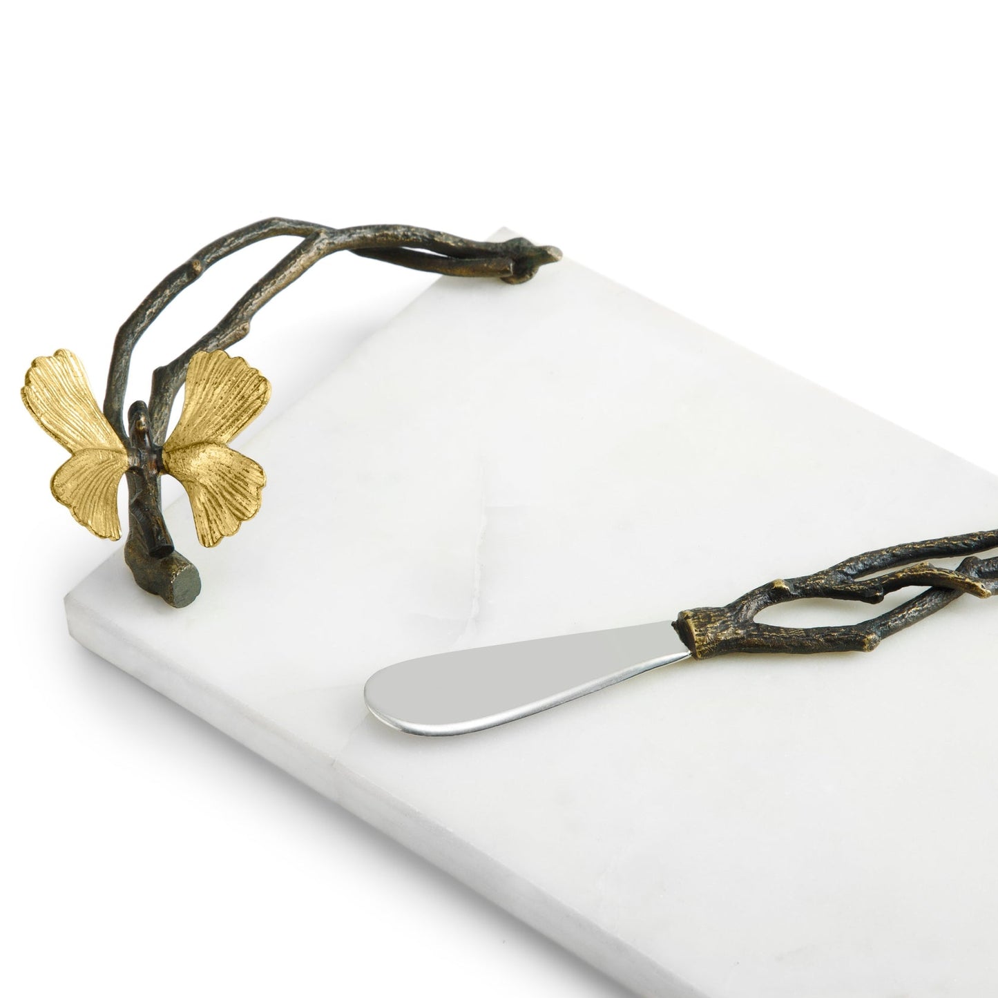 Butterfly Ginkgo Small Cheese Board w/ Knife