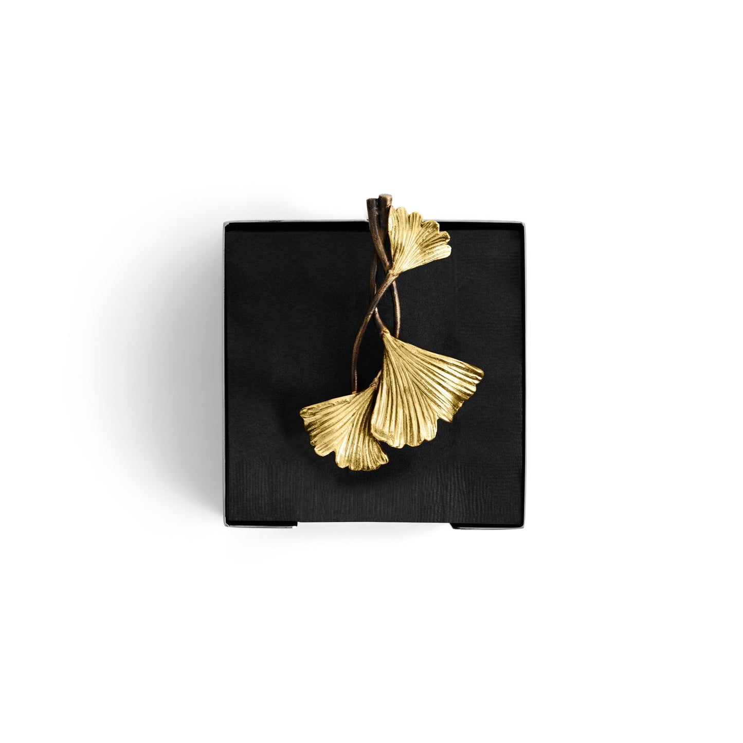 Golden Ginkgo Napkin Holder
