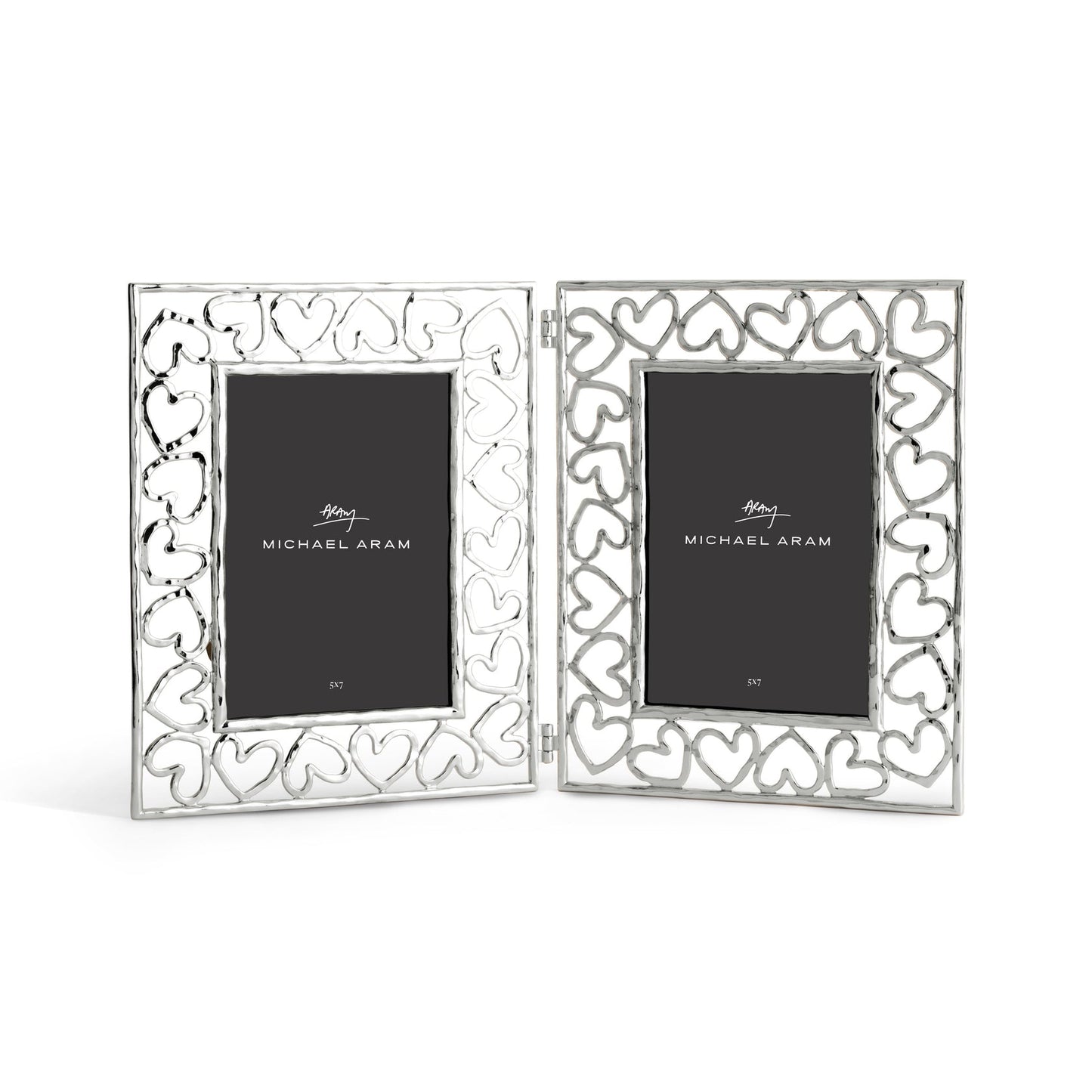 Heart Hinged Frame - Silver / 5x7