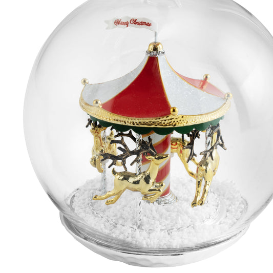 Merry Go Round Snowglobe Ornament