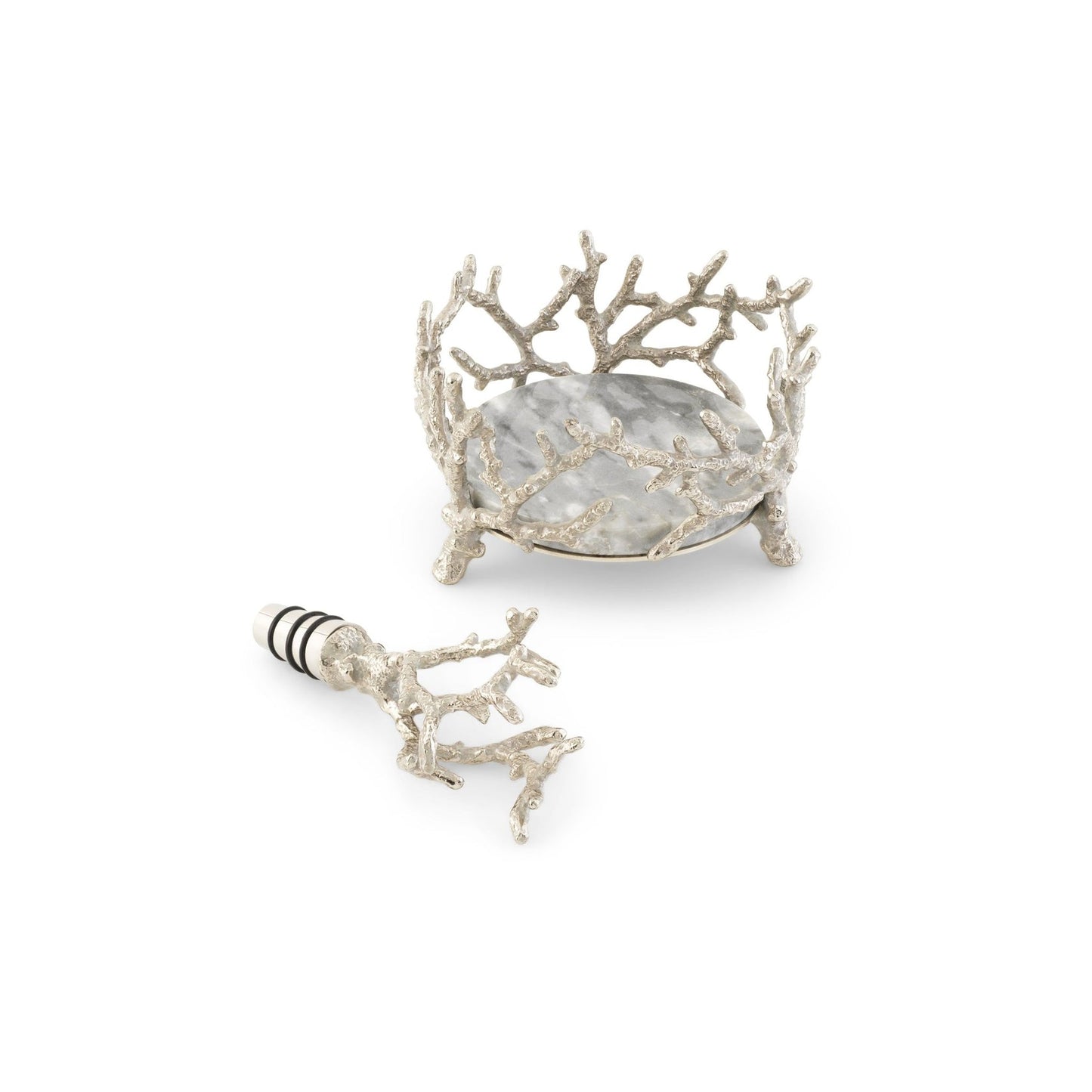 Ocean Reef Wine Coaster & Stopper Set