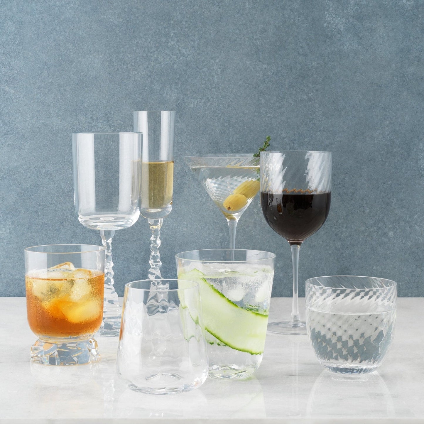 Twist Diamond Glassware - Martini