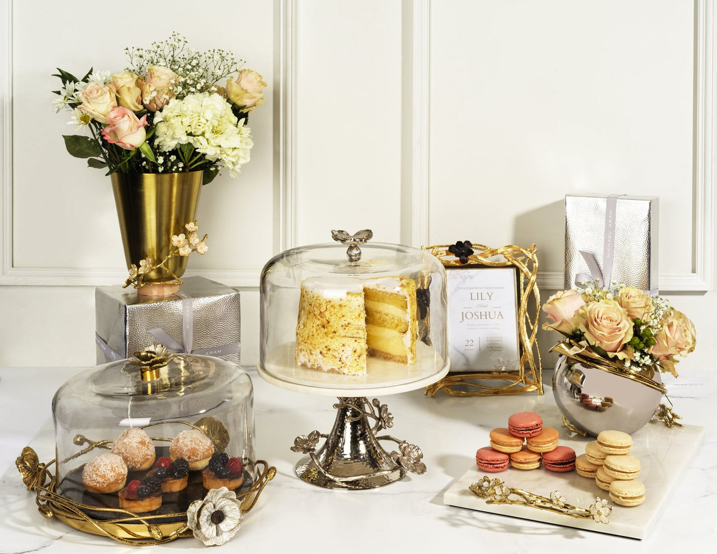 White Orchid Cake Stand