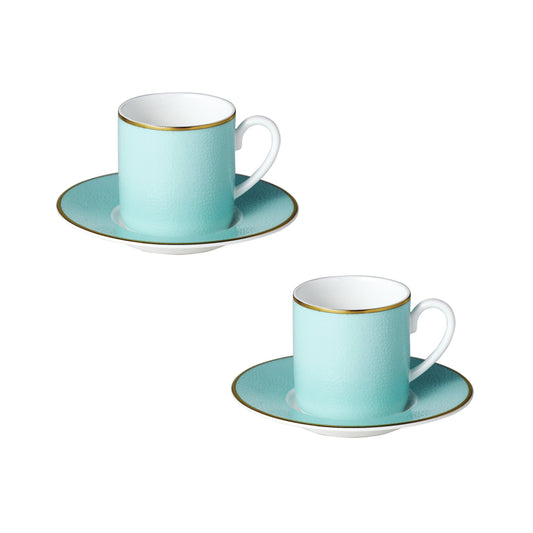Charlotte - Set of 2, Espresso Cups and Saucers